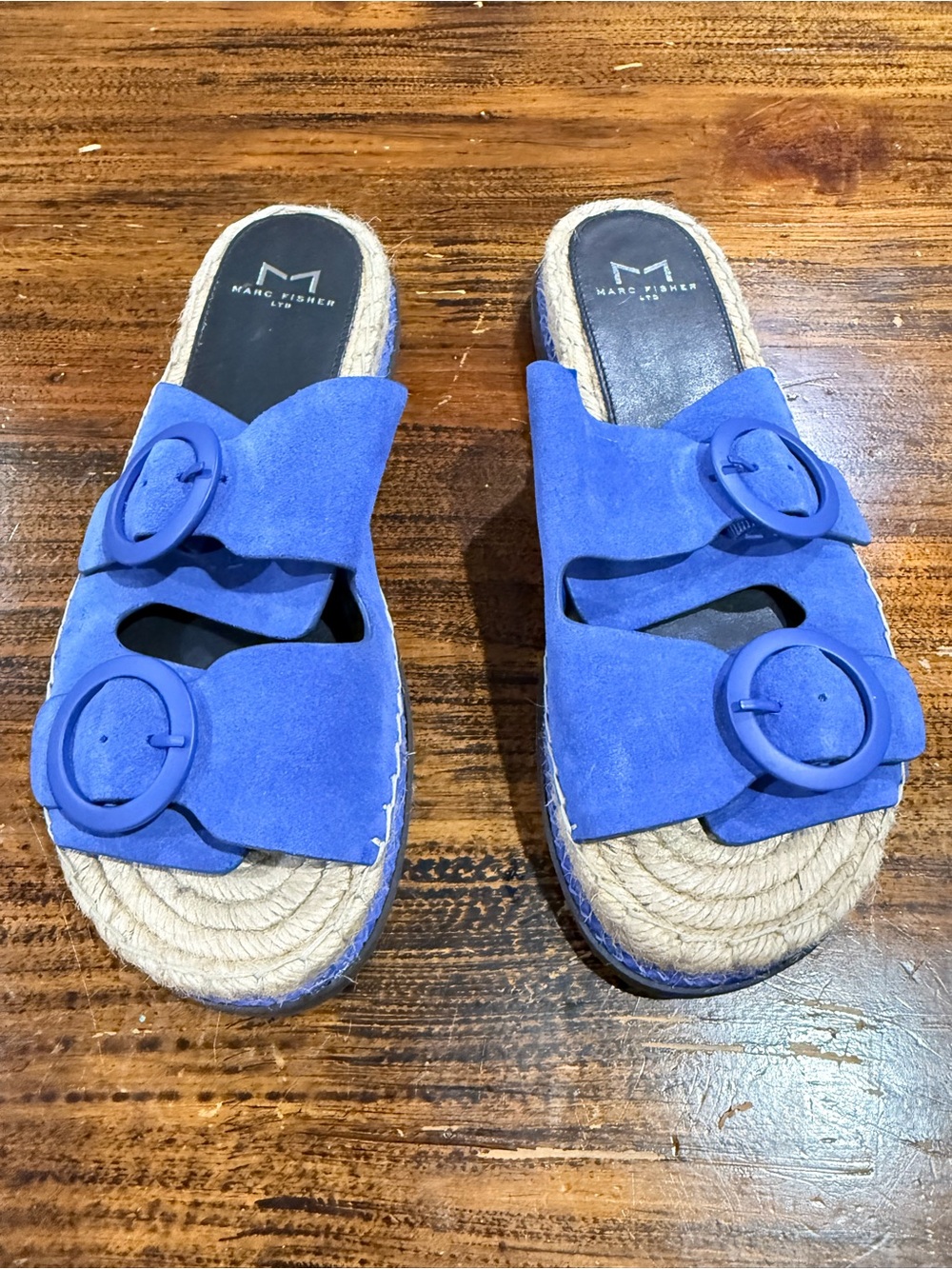 MARC FISHER LTD  Ramba Buckle Espadrille Slide